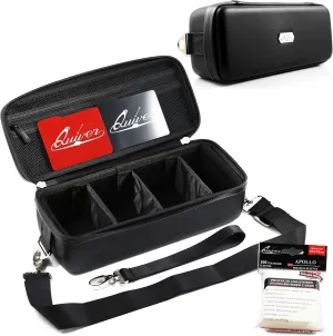 Quiver Time Black Bolt Card Carrying Case fits Pokemon Cards and Other TCG Games - Storage Bag for Playing/Trading Cards and Deck Box (Straps, Dividers & 100 Apollo Card Sleeves)