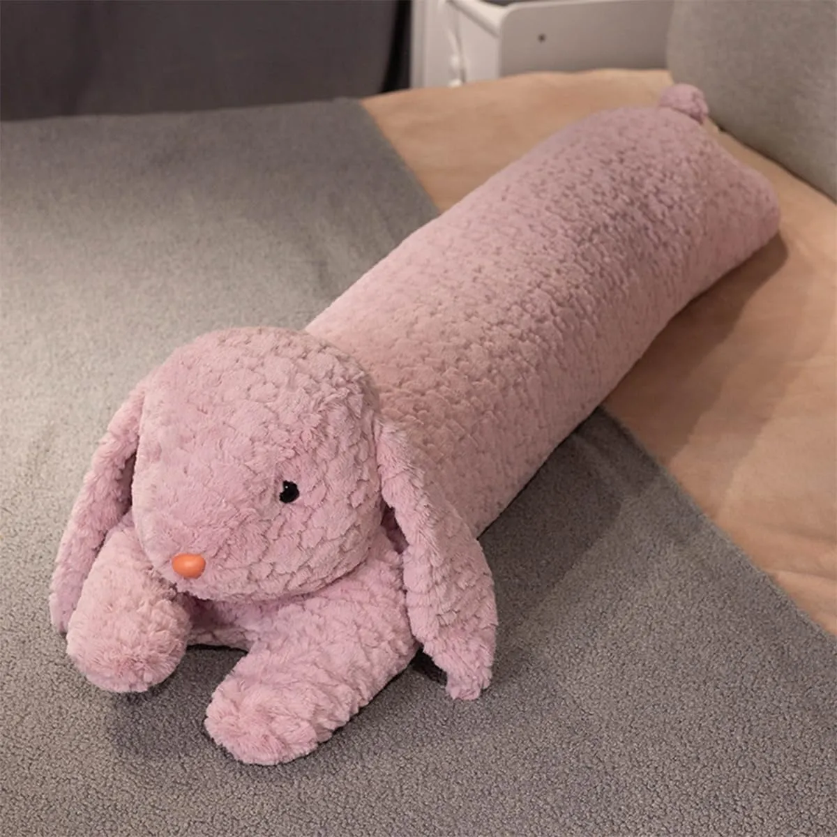 Rabbit Plush Pillow - 35 inch Long Plush Toy - Birthday, Christmas, Valentine's Day Gift for Kids