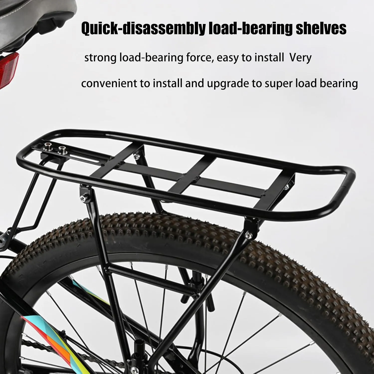 Rack for Back of Bike | Bike Carrier Pannier Rack Thick Widened | Pannier Carrying Accessories Stable Bicycles Seat for Daily Commuting Cycling Enthusiasts