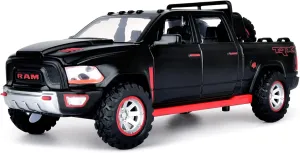 RAM 1500 Pickup Truck Toys for Boy Age 4-7 Diecast Metal Model Trucks Open Door Pull Back Toy Cars with Lights and Sound Gift for Kids 3-8 Years
