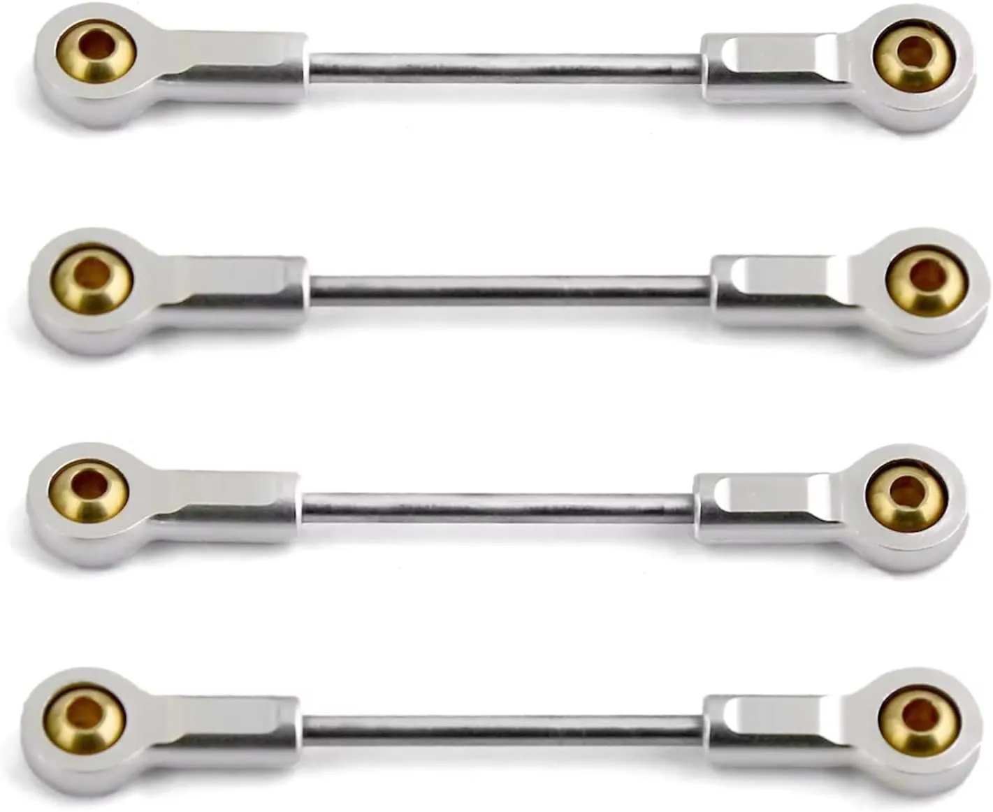 Rc Connecting Rod Tie Rod for Kyosho for MINI-Z 4x4 1/18 1/24 4pcs Metal for Chassis Suspension Link Rod Pull Rod RC Car Upgrade Parts Accessories Replacement Use