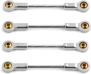 Rc Connecting Rod Tie Rod for Kyosho for MINI-Z 4x4 1/18 1/24 4pcs Metal for Chassis Suspension Link Rod Pull Rod RC Car Upgrade Parts Accessories Replacement Use