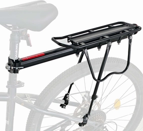 Rear Bike Bicycle Cargo Rack, Aluminum Alloy Rear Bike Pannier Rack for Back of Bike Carrier Rack with Quick Release Mountain Road Bicycle Rear Racks 110-165 lbs Capacity Universal