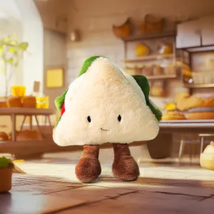 RECUR Sandwich Stuffed Toy, Soft Food Plush,Cute Plushie 8 Inches, Adorable Gift for All Ages