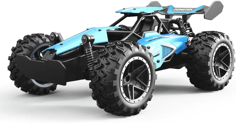 Remote Control Car, 1:18 2WD 2.4GHz Monster RC Truck High Speed Racing Car, 20KM/H All Terrain Remote Control Truck Toy Cars Gifts