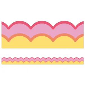 Retro Remix Warm Waves Scalloped Bulletin Board Borders