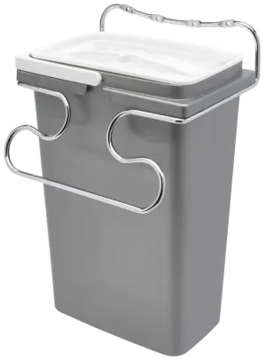 Rev-A-Shelf 5SOWC-8-1 5SOWC Series 13-1/2" Door Mounted Trash Can - Silver