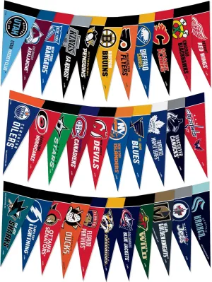 Rico Industries NHL Hockey Complete 4" x 9" Felt Mini Pennant League Set (Includes ALL Teams)