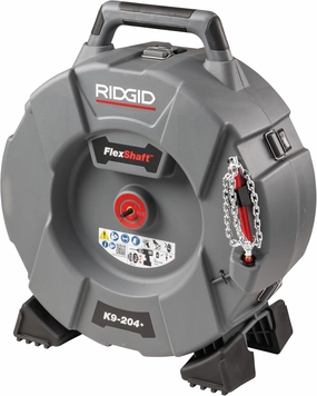 RIDGID 76198 FlexShaft K9-204  Drain Cleaning Machine for 2" to 4" Pipe, Professional Wall-to-Wall Drain Cleaning Machine with 70' of 5/16" FlexShaft Cable