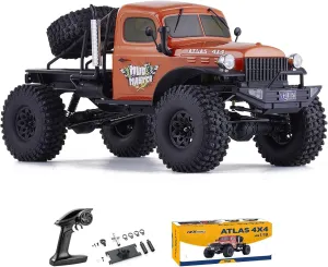 RocHobby Atlas 1/10 RC Crawler, 2.4Ghz RC Rock Truck Off Road, RC Car Indoor&Outdoor 2 in 1, RC Rock Crawler 4x4 Hobby Grade for Adults Need to Complete with Battery (Orange)
