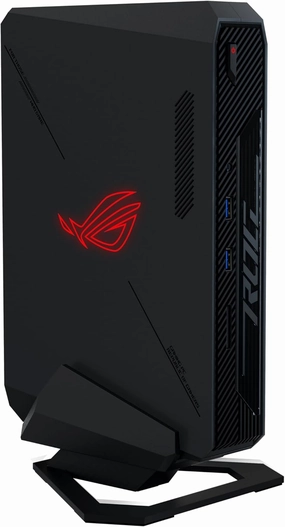 ROG NUC 970 Full System Mini PC with Intel 14th Gen Core Ultra 9 185H, NVIDIA GeForce RTX 4070 Discrete Graphics, 32GB DDR5 RAM, 1TB PCIe G4x4 NVMe SSD, Win 11, ARGB Lighting, Vertical Stand Included