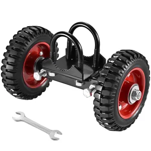 Rolling Gate 6 Inch Rubber Wheel Carrier Heavy Duty for Driveway Chain Link Fence Metal Tube Gates and Rolling/Sliding Gates 550lb Capacity,1-Pack (6 Inch-2 wheel(Two U-Bolt 2inch))