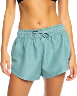 Roxy Women's Standard No Bad Waves Swim Elastic Waist Drawcord Casual Summer Beach Cover-up Board Shorts