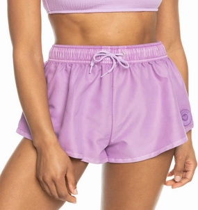 Roxy Women's Standard No Bad Waves Swim Elastic Waist Drawcord Casual Summer Beach Cover-up Board Shorts
