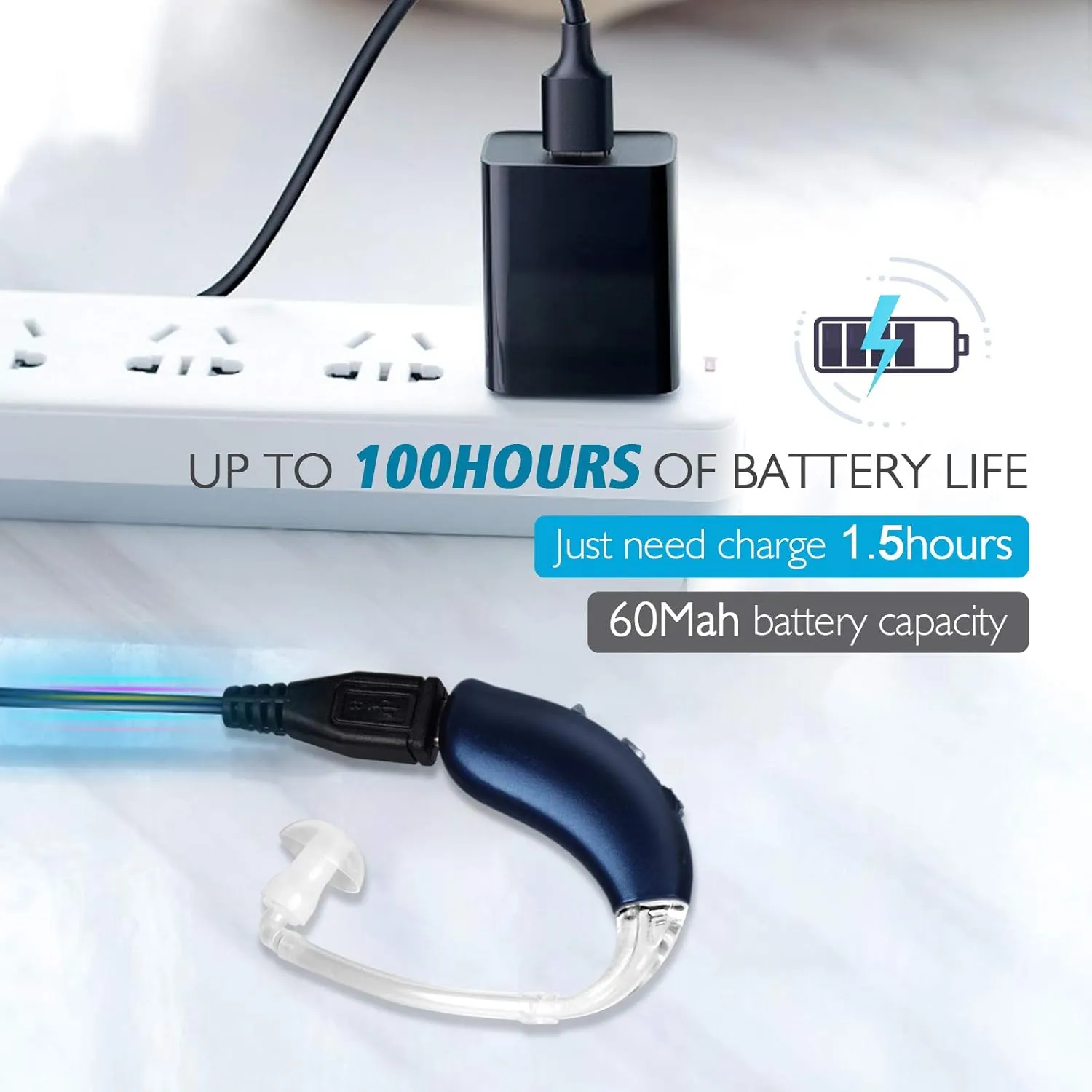 RoyaleGlow Rechargeable Universal Hearing Aids for Clarity