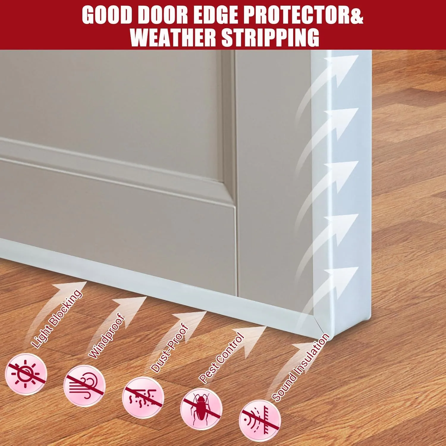 Rubber Edge Trim, Flexible Self-Adhesive U Shaped Peel and Stick Edge Banding, 1-3/8"(35mm) Big Size U Channel Edge Protector, Baby Proof Edge Guards for Woods, Plywood, Furniture, 20Ft, White