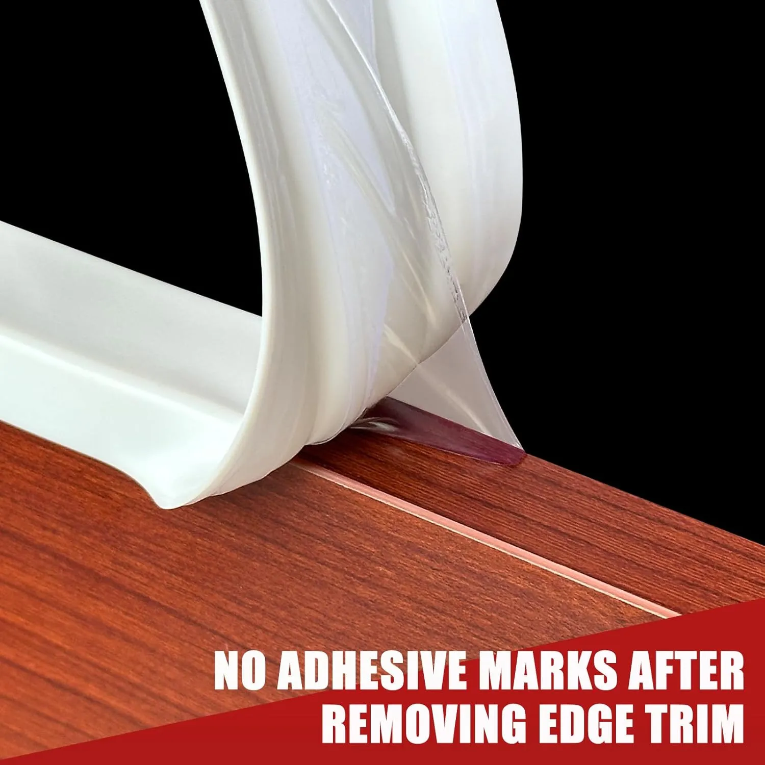Rubber Edge Trim, Flexible Self-Adhesive U Shaped Peel and Stick Edge Banding, 1-3/8"(35mm) Big Size U Channel Edge Protector, Baby Proof Edge Guards for Woods, Plywood, Furniture, 20Ft, White
