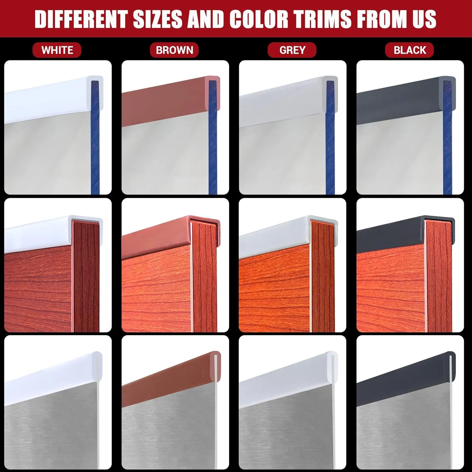 Rubber Edge Trim, Flexible Self-Adhesive U Shaped Peel and Stick Edge Banding, 1-3/8"(35mm) Big Size U Channel Edge Protector, Baby Proof Edge Guards for Woods, Plywood, Furniture, 20Ft, White