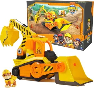 Rubble & Crew, Bark Yard Deluxe Bulldozer Construction Truck Toy with Lights, Sounds & Rubble Action Figure, Kids Toys for Boys & Girls Ages 3 