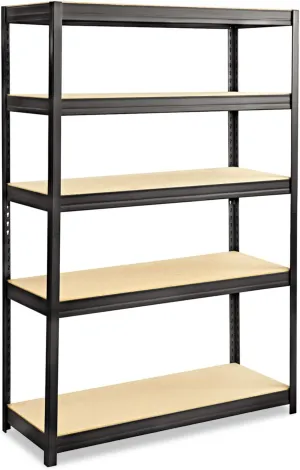 Safco 6246BL Shelving Unit, 48 x 18, Black