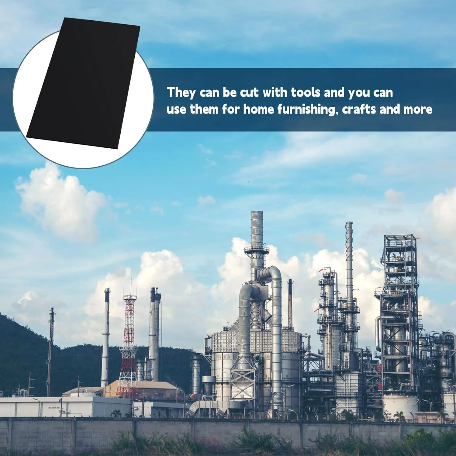Sasylvia 2 Pcs Black HDPE Sheet 1/2" Thick 16 x 12, HDPE Plastic Sheet Flexible High Density Polyethylene Board Solid Plastic Block for DIY Projects for Machining Home