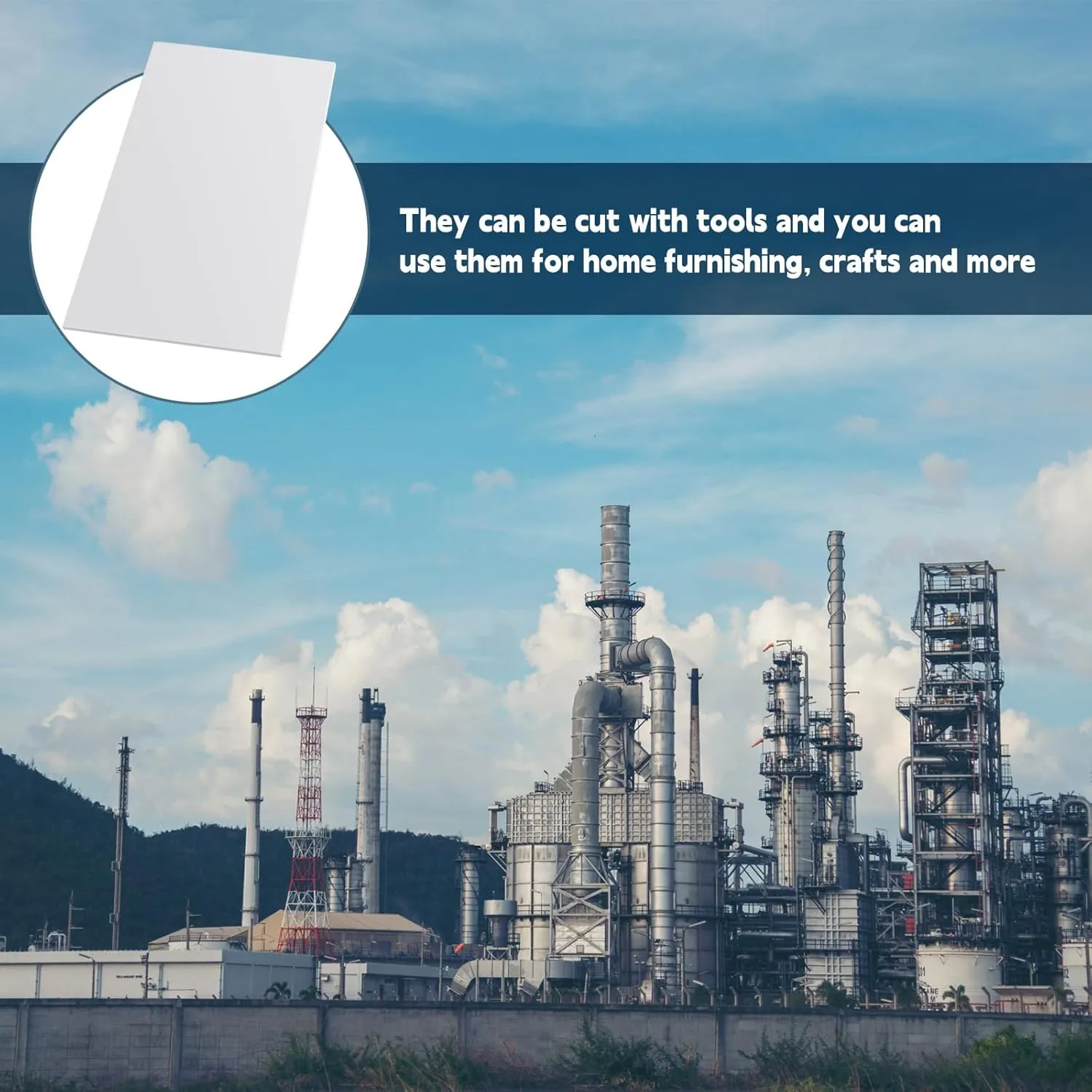 Sasylvia HDPE Sheet 1/2 Thick, HDPE Plastic Sheet Flexible High Density Polyethylene Board Solid Plastic Block for DIY Projects for Machining Home (1 Pcs,White,24'' X 48'')