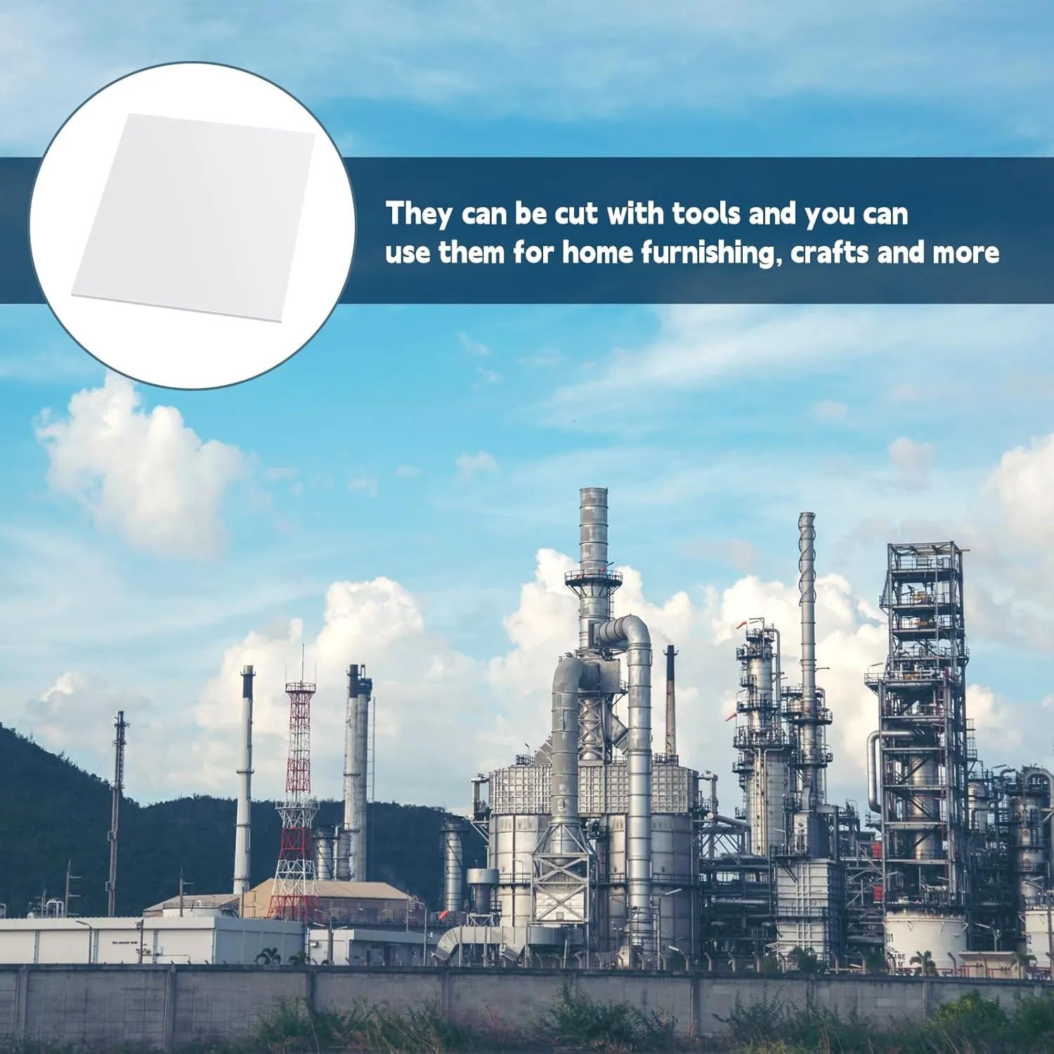 Sasylvia HDPE Sheet 1/2" Thick, HDPE Plastic Sheet Flexible High Density Polyethylene Board Solid Plastic Block for DIY Projects for Machining Home (1 Pcs,White,24'' X 36'')
