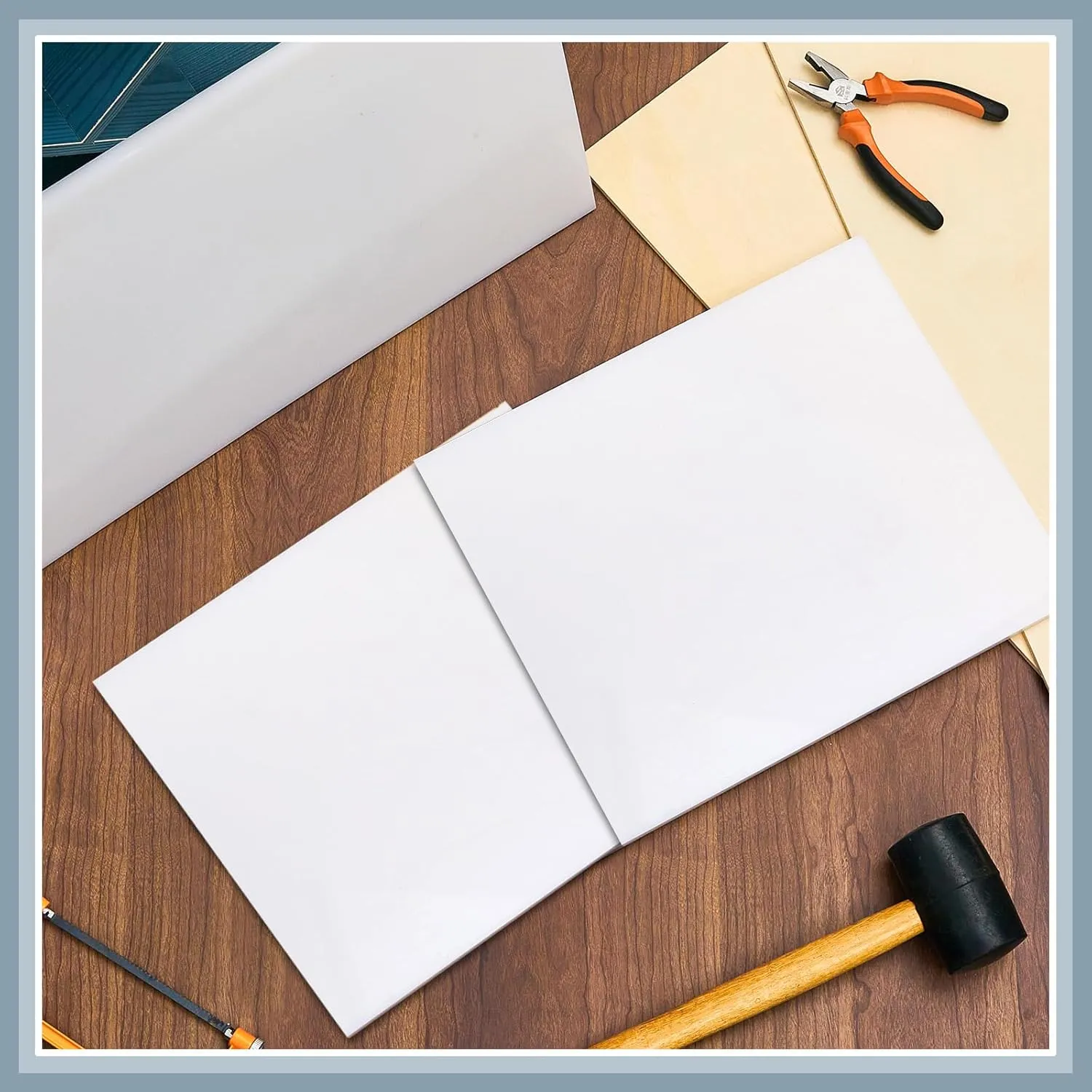 Sasylvia HDPE Sheet 1/2" Thick, HDPE Plastic Sheet Flexible High Density Polyethylene Board Solid Plastic Block for DIY Projects for Machining Home (1 Pcs,White,24'' X 36'')