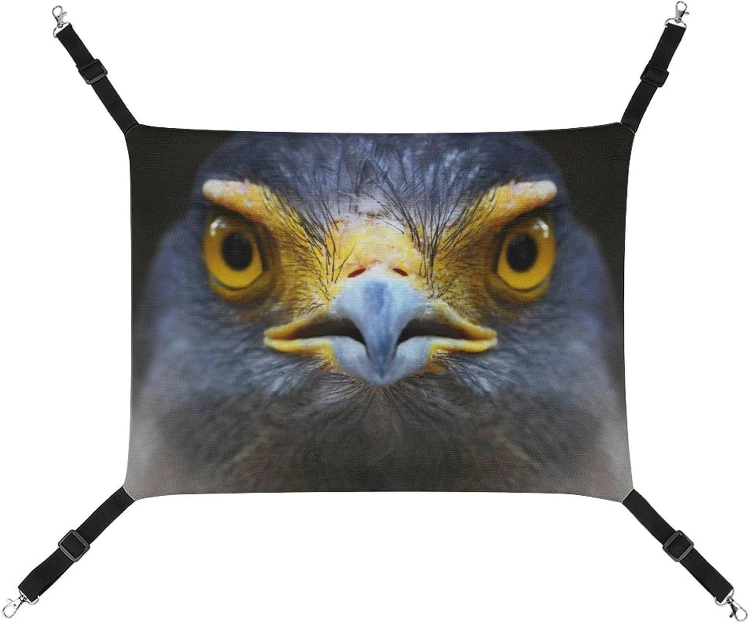 Serpent-Eagle Close-up Face Hanging Cat Bed Soft Breathable Pet Hammock for Cage Pet Sleeper for Kitten Ferret Puppy Rabbit