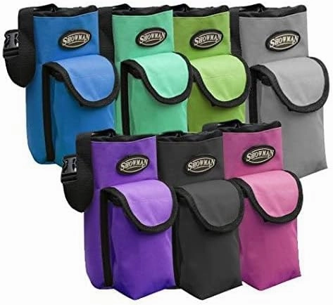 Showman Nylon Insulated Bottle Carrier with Pocket (Black)
