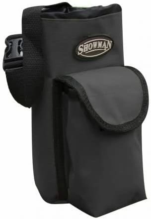 Showman Nylon Insulated Bottle Carrier with Pocket (Black)