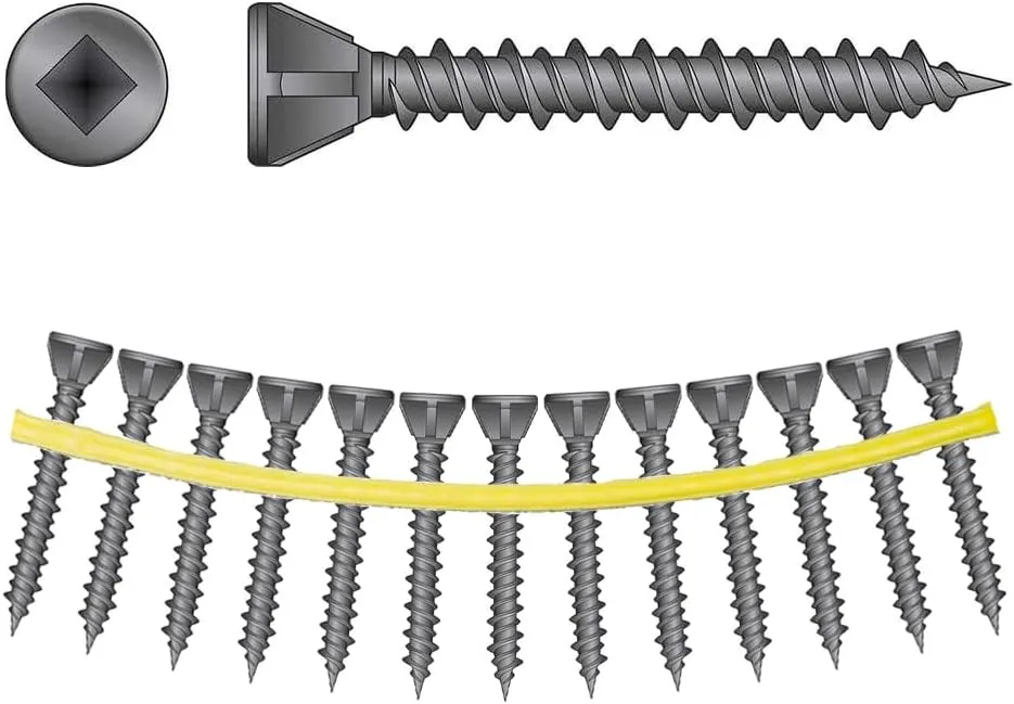 Simpson Strong-Tie HCKMTH114S Strong-Drive MTH Wood Underlayment Screw (Collated) — 7 x 1-1/4 in. Gr. Phosphate (1000)