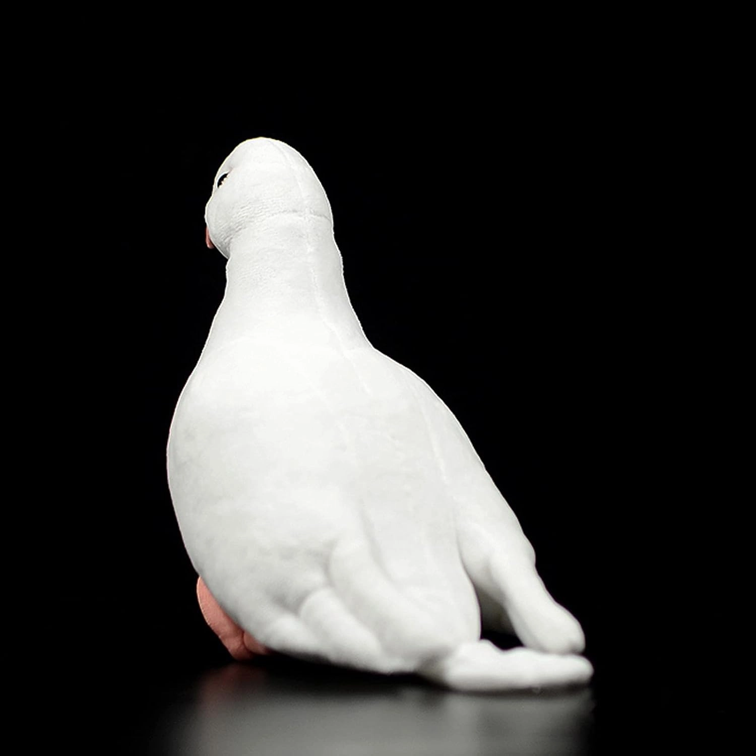 Simulation White Pigeon Stuffed Animal Toy - 10 inch Rock Pigeon Toys, Cute Pigeon as Gift for Kids (White Pigeon)