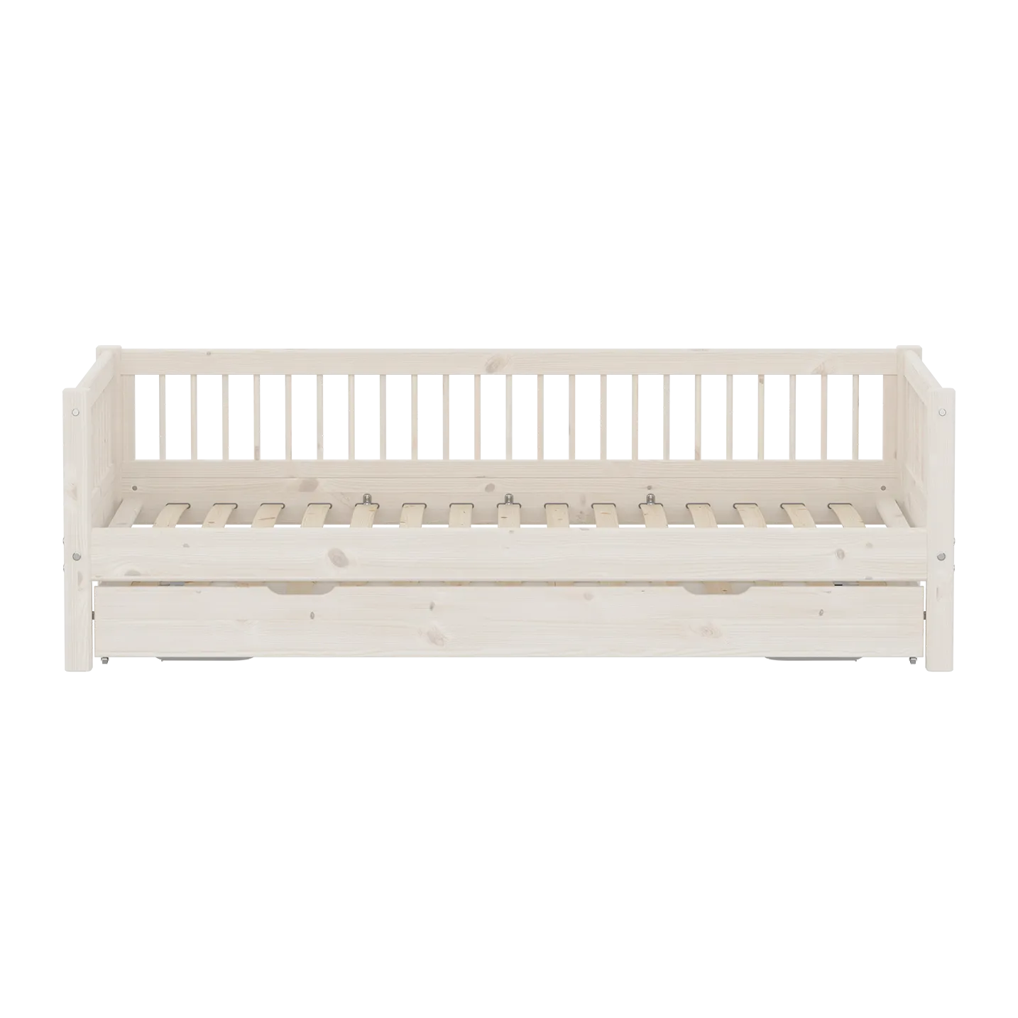 Single Bed with Guest Bed, 90x200 cm, White