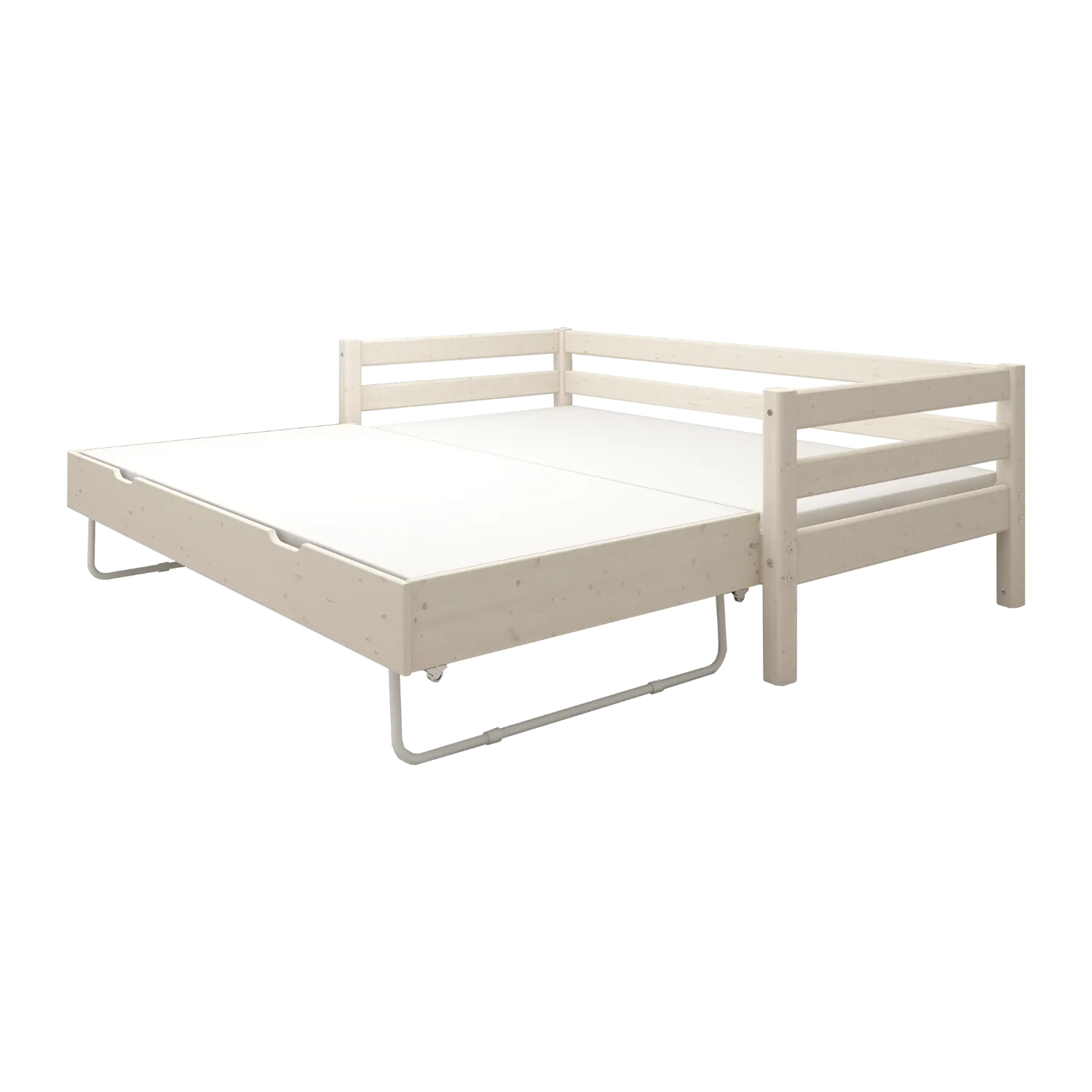 Single Bed with Pull-out Bed, 90x200 cm, White