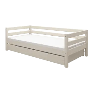 Single Bed with Pull-out Bed, 90x200 cm, White