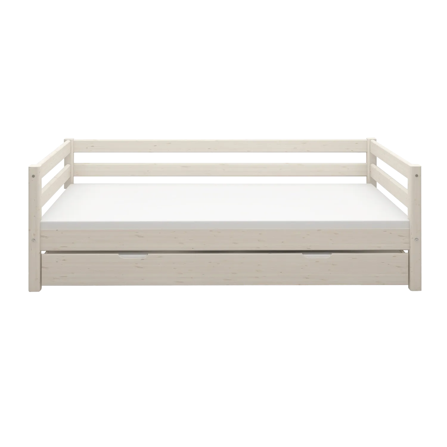 Single Bed with Pull-out Bed, 90x200 cm, White