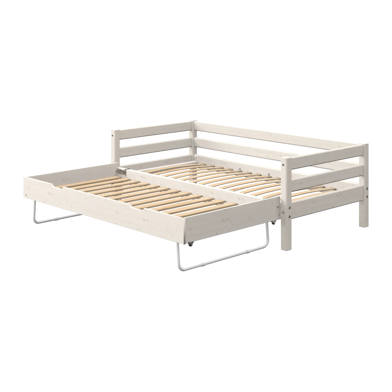 Single Bed with Pull-out Bed, 90x200 cm, White