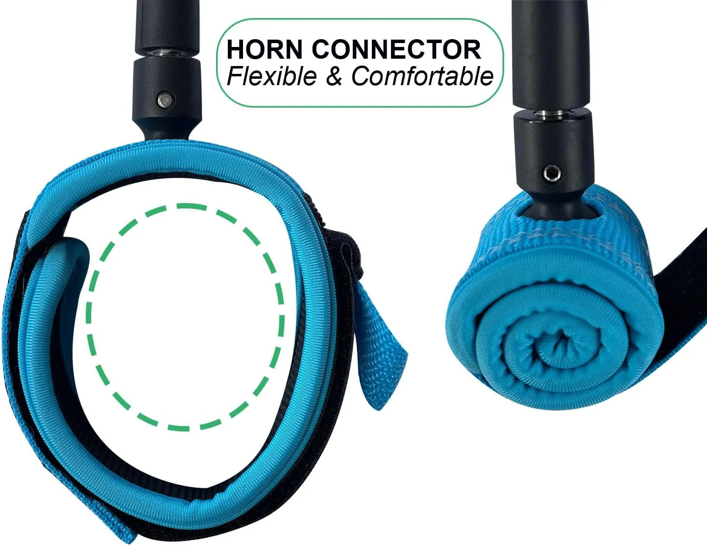 SIXPACK ACTION Classic 6ft/7ft/8ft/9ft Pro Surfboard Leash, Comp Surf Leash, Leg Rope with Superior Anti-Slip Cuff and Flexible Horn Connector