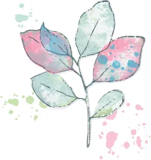 Sizzix A5 Clear Stamps & Framelits Dies - Painted Pencil Leaves by 49 and Market
