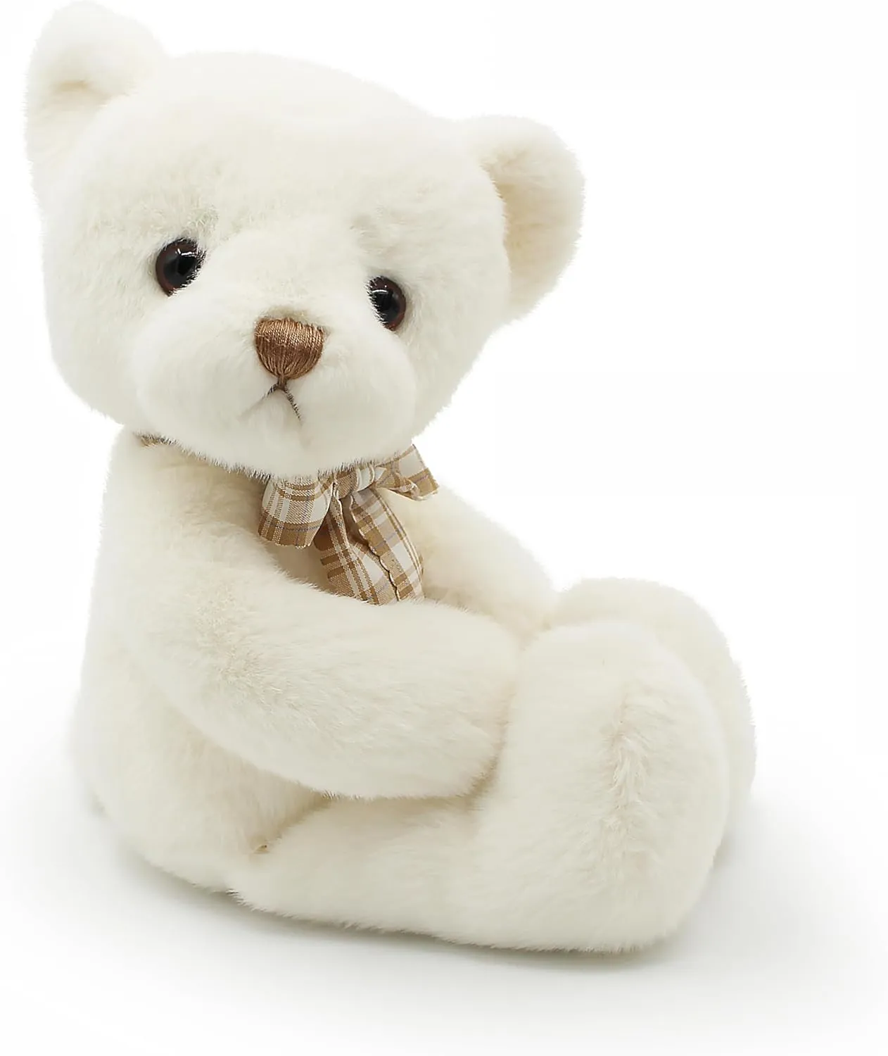 Small Magnet Teddy Bear Stuffed Animal Cute Plush Toy for Girl 12" (White)