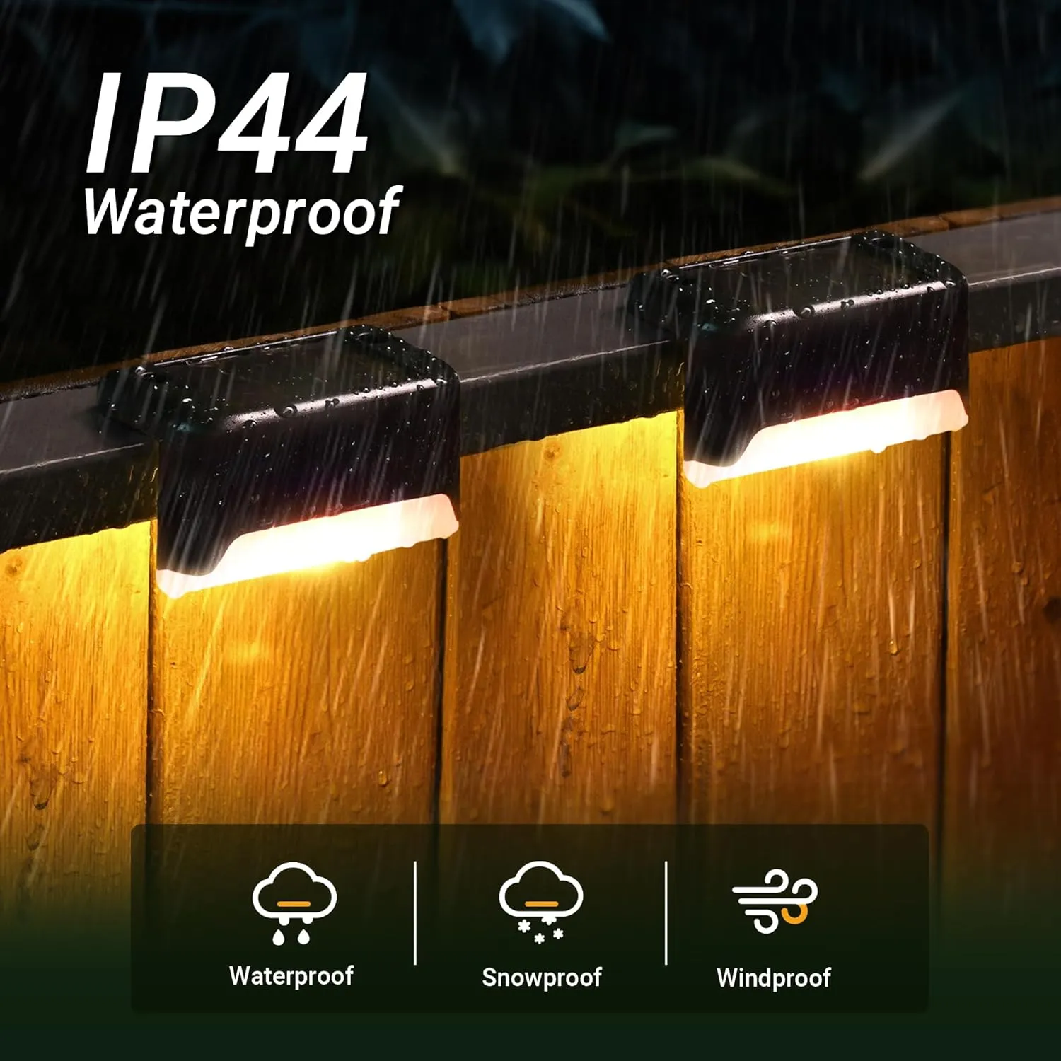 Solar Deck Lights Outdoor, Solar Step Lights Waterproof Led Lights for Outdoor Stairs, Step, Fence, Patio,Yard,Porch and Balcony(12 Pack,Warm White)