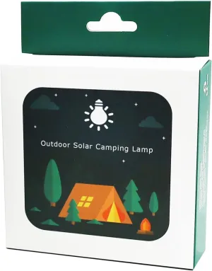 Solar Light Frosted Cube Outdoor Camping Lamp Lantern Waterproof Rechargeable Emergency Light for EMGC Hiking Travel and Décor