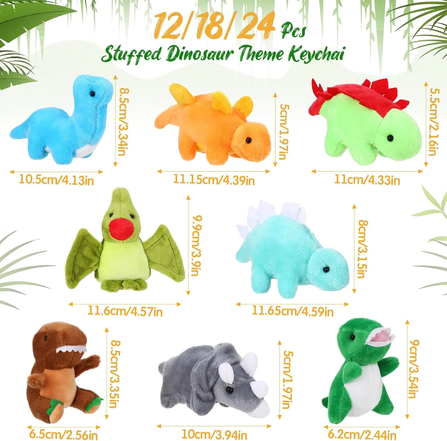 Spakon 100 Pcs Dinosaur Party Favors for Boys and Girls Includes 24 Sets Mini Dinosaur Stuffed Animals Plush Keychains Gift Box House Stickers Adopt a Dinosaur Party Favor for Dinosaur Birthday Favor