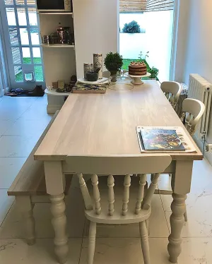 Spindle Back Dining Set with Bench