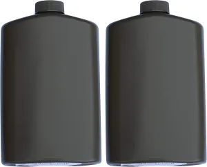 SportFlask Fighter Pilot Flask Great for Concerts, Fishing, Skiing, Backpacking, Hiking - 16oz US Military Issue Plastic Flask BPA Free Made in USA (Black Pack of 2)