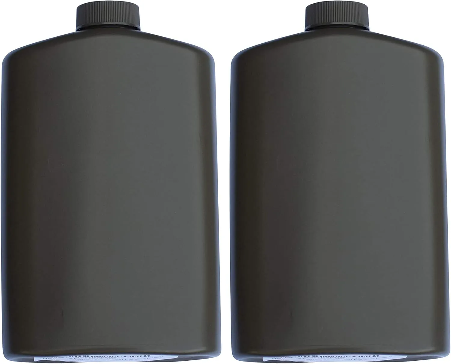 SportFlask Fighter Pilot Flask Great for Concerts, Fishing, Skiing, Backpacking, Hiking - 16oz US Military Issue Plastic Flask BPA Free Made in USA (Black Pack of 2)