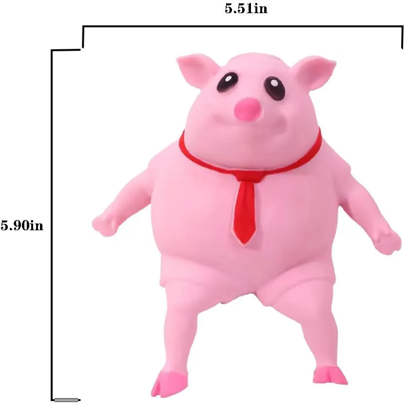 Squishy Pig Toys - Pink Pig Squishy Toy for Kids Adults, Novelty Pig Squeeze Toys, Funny Tiktok Pig Sensory Stress Toy for Decompress and Anxiety Relief Women Men Kids (Small)