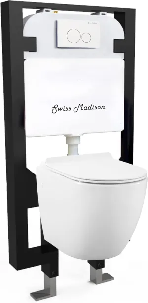 St. Tropez Wall Hung Toilet Bundle, Glossy White
