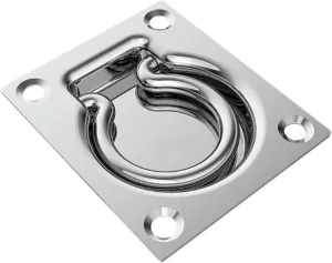 Stainless Steel Recessed Plate Tie Down Anchor Flush Lifting Ring Pull Marine Boat Accessories for Trailer Truck Cabinet Door